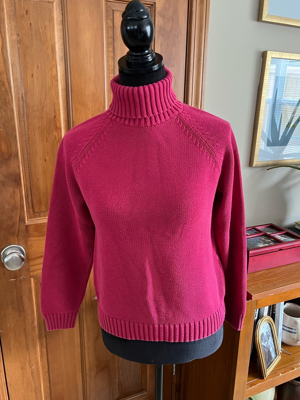 Vintage Lands’ End Women’s Turtleneck Sweater 100% Cotton